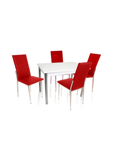 Beymobilya Akasya Gözde Mutfak Masa Takımı (Deri)