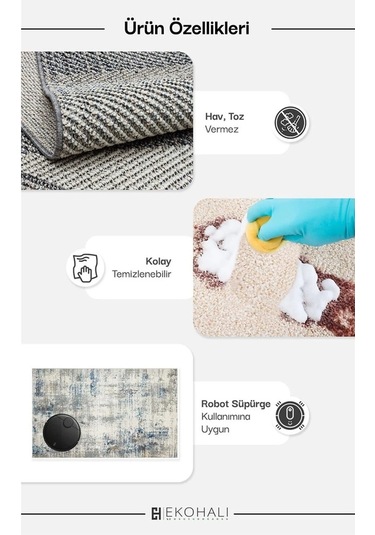 Eko Halı Motto Mot Plain Beige İskandinav Halı Bej
