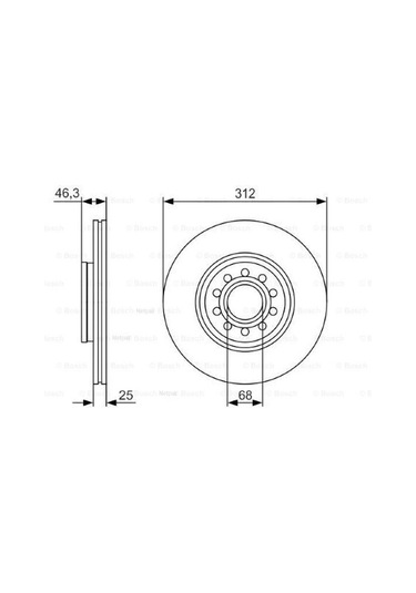 Audi A6 1.8t 1998-2004 Bosch Ön Disk 312mm 2 Adet