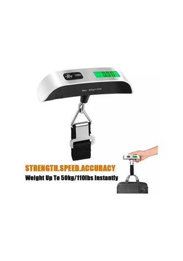 Taşınabilir Ölçekli Dijital Lcd Ekran 110lb / 50 Kg Elektronik Bagaj Asılı Bavul Seyahat Tartıları Bagaj Çantası Ağırlık Dengesi Aracı Altın