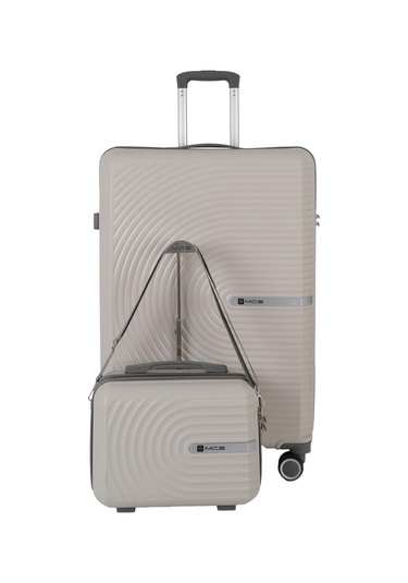 Mçs Polipropilen 2li Valiz Seti Büyük & Makyaj V374 S24sy1000076-set 00424 Kemik/gri Kemik - Gri