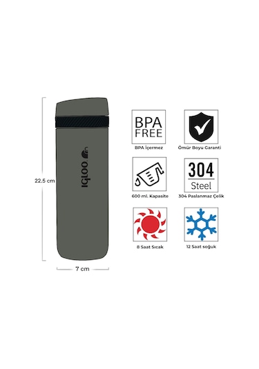 Igloo Squid Termos 600ml-haki