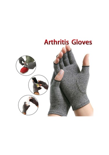 Wezone Artrit Ağrısını Azaltan Pamuklu Yarım Parmak Baskı Eldivenleri - Rahat Ve Esnek Tasarım