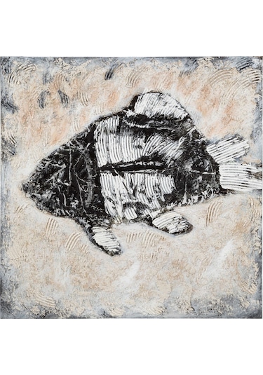 Fossıl Fısh Yağlıboya Tablo 100x100cm