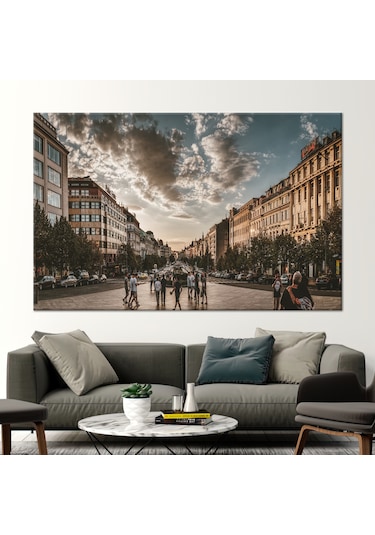 60x90cm 1 Parça Kanvas Tablo, Şehir Kavrama Kanvas Baskı