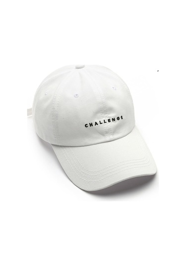 Beyzbol Şapkası Modelleri Unisex Hava Delikli Gündelik Kullanım İçin Güneş Gözlüklü Alfabe Desenli Spor Şapka Beyaz