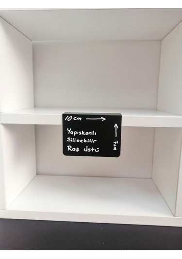 10 Adet Pvc Karatahta Siyah Ürün Etiket A7 10 x 7 CM Yapışkanlı Raf
