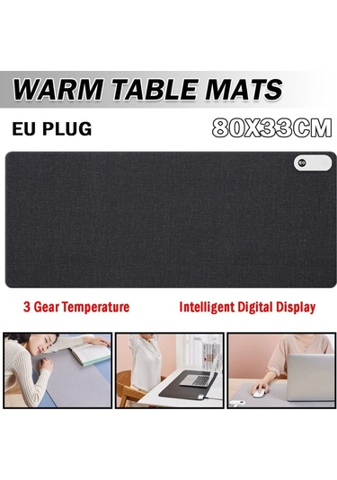 Isıtmalı Fare Altlığı Masa Gri