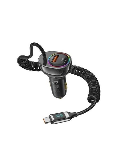 Dancemonkey Usams 60w Pd30w Hızlı Şarj Kablo Araç Şarj Cihazı Type-c Cep Telefonu Şarj Kablosu