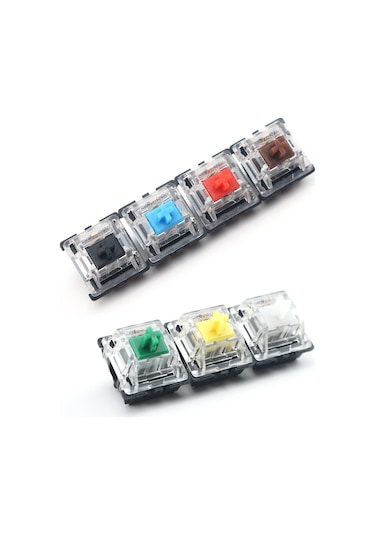 Sones 10 Adet Gateron G Şaft Siyah Alt Şeffaf Şaft Kapağı Eksen Anahtarı, Stil: G3 Ayak Mavi Şaft