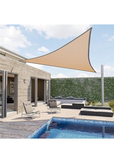 Springsun "uv Koruyucu Bahçe Gölgelik Perdesi - Oxford Kumaş, 3x2m, 4 Köşeli, Kolay Kurulum" Haki