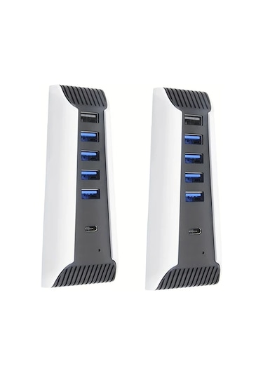 Xuweiwei Ps5 Hub Usb Yuksek Hizli Docking Istasyonu 2 Adet 4 Usb Port 1 Sarj Portu 1 Type C Uyumlu