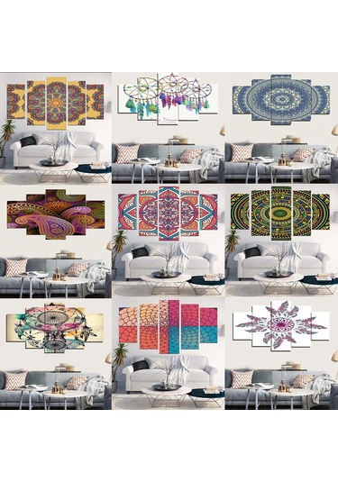 Suntek Magideal 5 Adet Modern Sanat Bohemya Tarzı Pvc Boyama 1 numara