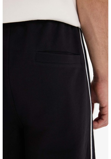 Defacto Baggy Fit Beli Bağcıklı Düz Paça Şort F0185ax25smbk81 Siyah