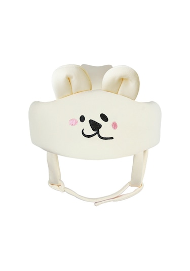 Hangfox 1-6 Yaş Bebek Yürüme Korumalı Kask: Çocuk Baş Koruyucu, Nefesli Ağızlı Ayı Desenli Bej , Çarpıtkor, Hafif Malzeme Diğer