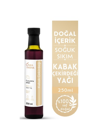 Onka Farma Kabak Çekirdeği Yağı Soğuk Sıkım 250 ML