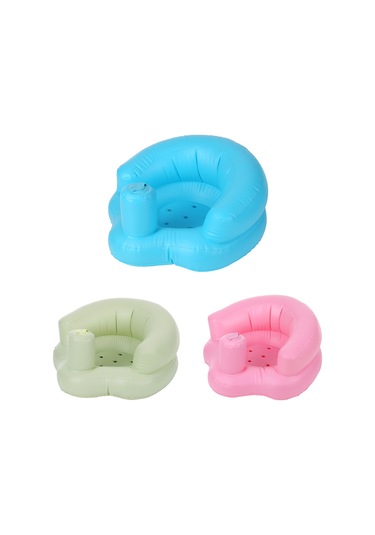 Şişme Bebek Sandalyesi Taşınabilir Çocuk Kanepesi Güvenlik Eğitim Koltuğu Bebek Arabası Oyun Banyo Zemin Plaj Havuz Kenarı Pvc Pembe