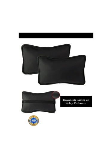 Kia Soul Oto Koltuk Boyun Yastığı Düz Renk 2 Adet Siyah