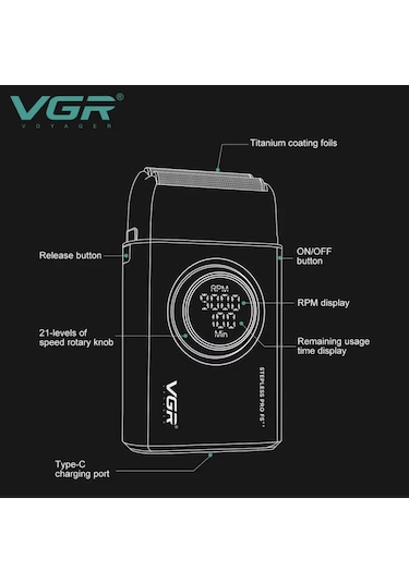 Vgr Kafa İçin Elektrikli Tıraş Makinesi V-377 290022194 Diğer