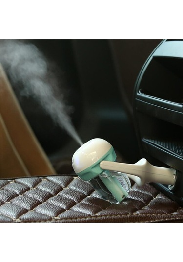 Dianziye Araç Usb Nemlendirici: İyon Salgılayan, Otomatik Kapanma Özelliği, Kokulu Sprey Ve Hava Temizleyici - Mavi