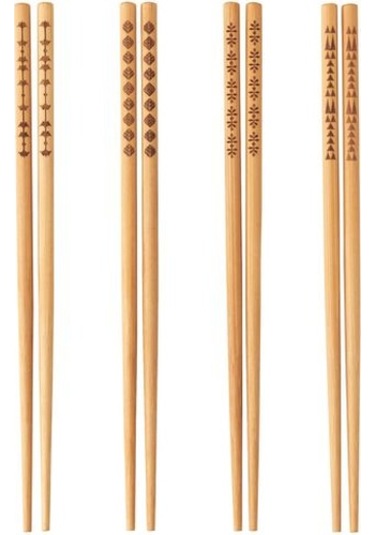 Büro Ev Ofis Sofra Keyfi İçin 10çift Chop Stiks Çin Yemek Çubukları Seti