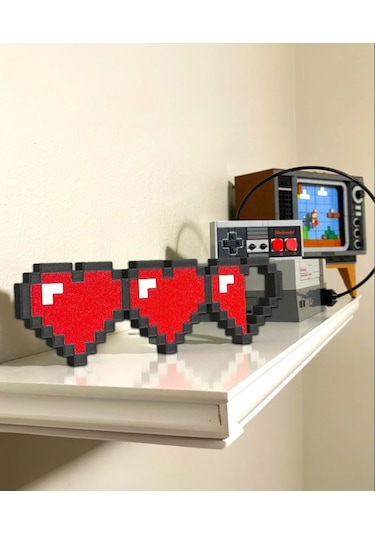 Minecraft Kalp Süs Biblo Duvar Ve Masaüstü Süsü 1 Adet