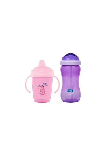 Mooncare Life Enjoy Akıtmaz Alıştırma Bardağı 240 Ml & Renkli Pipetli Bard