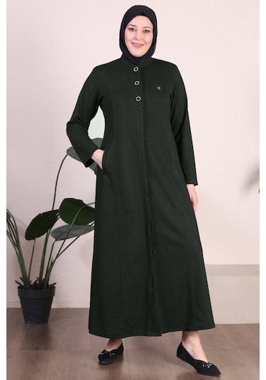Kadın Büyük Beden 3 Düğmeli Pardesü 001