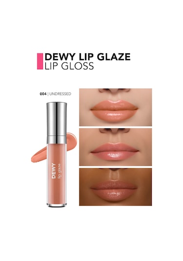 Flormar Besleyici Dudak Parlatıcısı - Dewy Lip Glaze - 004 Undressed-8682536068079