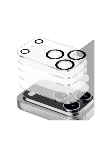 Buff Apple Uyumlu iPhone 17 Pro Max Şeffaf Kamera Lens Koruyucu Şeffaf