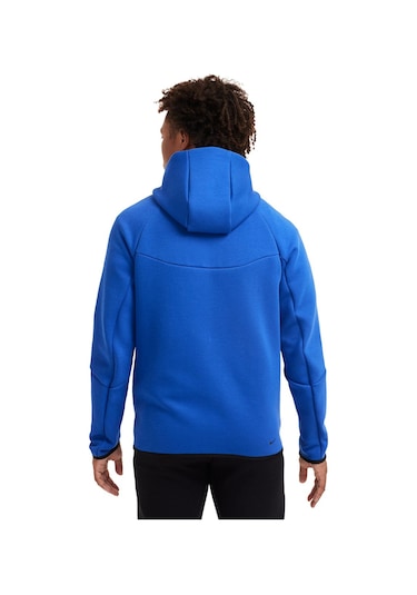 Nike Tech Fleece Windrunner Hoodie Erkek Sweatshirt Yeni Sezon -sportxoutlet Mavi