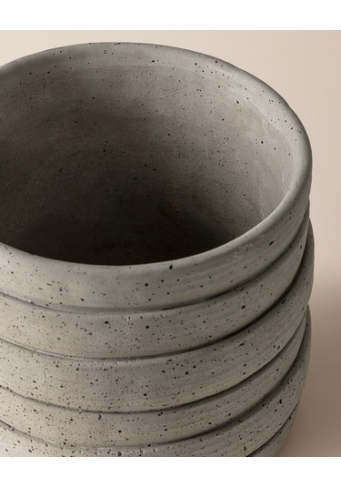 Madame Coco Ella Saksı - Soft Gri - 17 Cm 8684427125144 Diğer