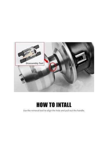 Prestigegoods Kapı Kolu Kilit Seti 3 Anahtarlı Yuvarlak Top Stili Gizli Banyo Kulp Paslanmaz Çelik Cilalı Set Diğer