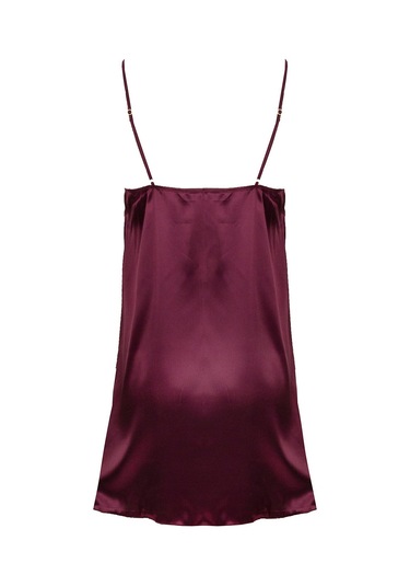 Magic Form 87430 Kadın İp Askılı Saten Gecelik-bordo Bordo