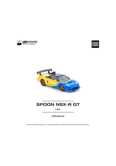 Pop Race Honda Nsx-r Gt Spoon Sports 1:64 Diecast Model Araba Pr640310 Sarı