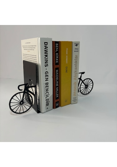 Metal Bisiklet Figürlü Kitap Desteği Kitap Tutucu Ev Ve Ofis Deko