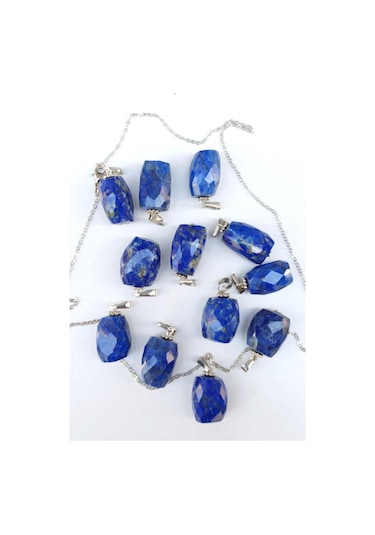 Doğal Lapis Lazuli Kolye 429-2 Pembe