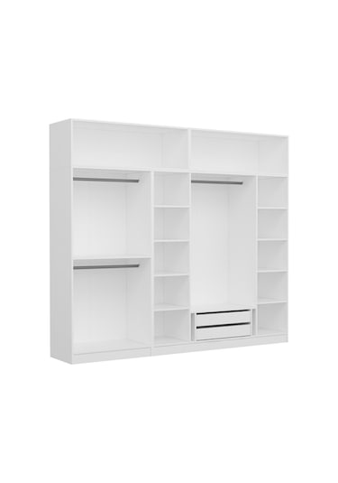 Kale 6 Kapaklı Zincir Dolap-yüklük - Beyaz 255cm