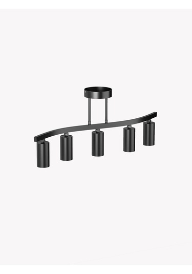 Solvia Vintage Siyah 5 Li Spot Avize Gu10 Duylu