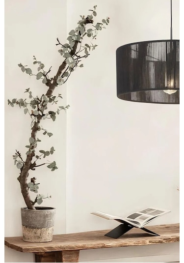 Dekoratif Sarkıt Avize Lambader Başlığı Siyah Siyah