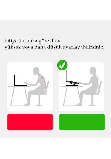 360'dönen Çelik Laptop Standı Dizüstü Bilgisayar Tablet Yükseltic