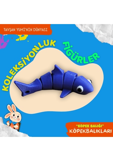 Tavşan Yumi Köpek Balıkları Koleksiyonu- 4 Parça 5-7 Cm Hareketli Oyuncaklar Ve Bilgilendirici Kartlar "