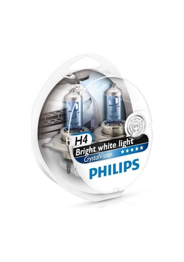Philips Crystal Vision  H7 + 2 Mavi Park Ampülü