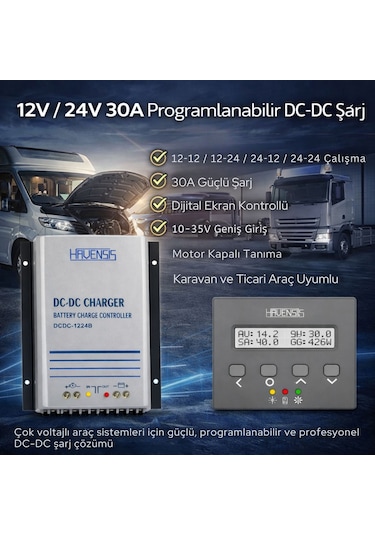 Havanesis Tek Yönlü Dc-dc Şarj Cihazı 12v / 24v 30a