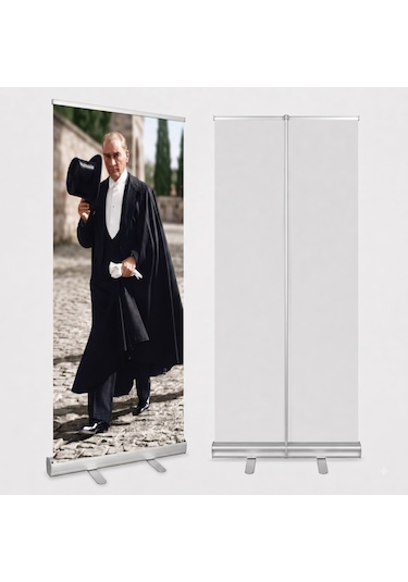 Atatürk Poster Baskılı Roll Up Banner 85x200cm No:3 Diğer
