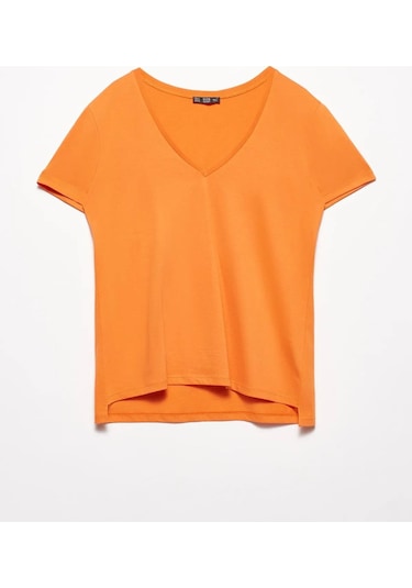Dilvin V Yaka Basic T-shirt 072 001