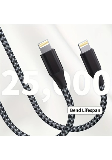 Willowhaven Siyah Kırmızı 3m Nylon Örgülü Hızlı Şarj Lightning Kablo İphone Uyumlu 14 13 12 11 X 8 7 6 5 Se