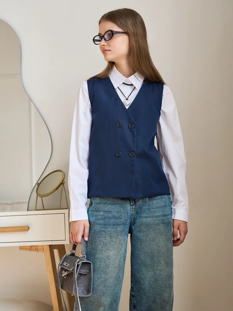 Sinaa Moda Okul Kostüm Yeleği İç Astarlı 428967085 Mavi