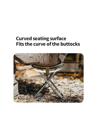 Naturehike Katlanır Tabure Taşınabilir Açık Hava Kamp Alüminyum Sandalye Siyah Siyah