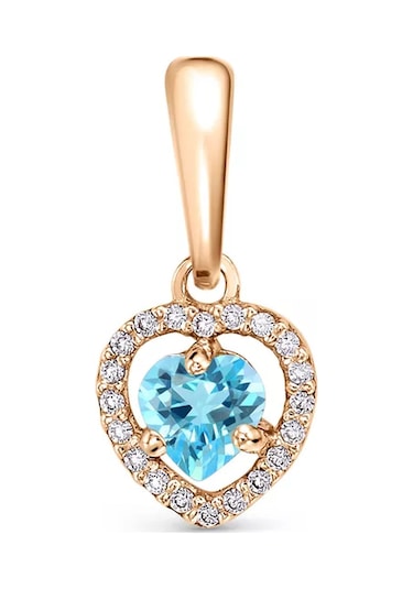 Gold Plaza Jewelry 925 Ayar Gümüş Kolye Kalp Kubbe Zirkon/taşmlı 183950800 Altın Rengi